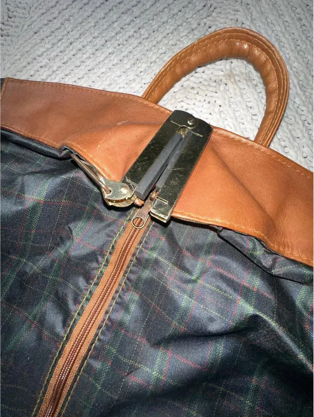 Vintage Boulder Ridge Full Grain Cowhide Garment Bag Leather